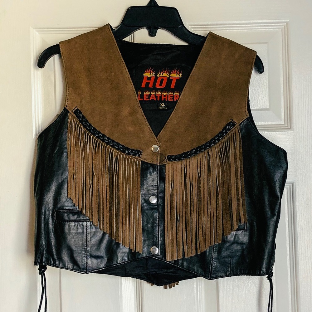 Hot Leathers Fringe Motorcycle Vest